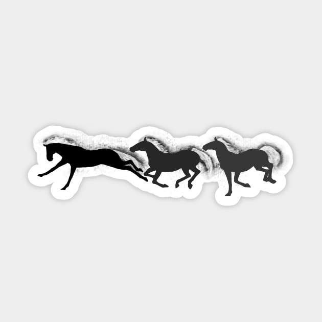 Shadow Horses Sticker by FalconArt